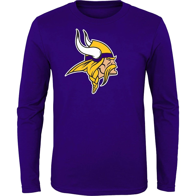 Youth Purple Minnesota Vikings Primary Logo Long Sleeve T-Shirt