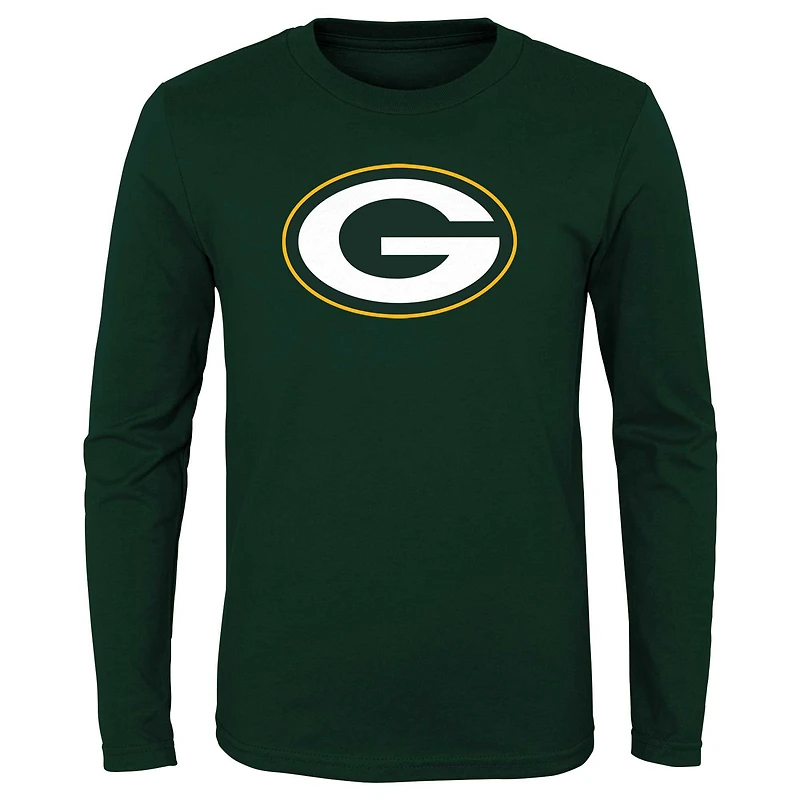 Preschool Green Bay Packers Primary Logo Long Sleeve T-Shirt