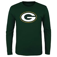 Preschool Green Bay Packers Primary Logo Long Sleeve T-Shirt