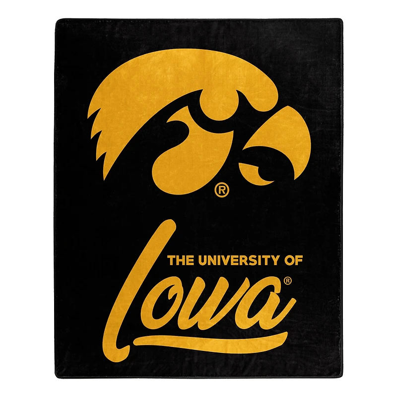 The Northwest Group  Iowa Hawkeyes 50" x 60" Signature Raschel Plush Throw Blanket
