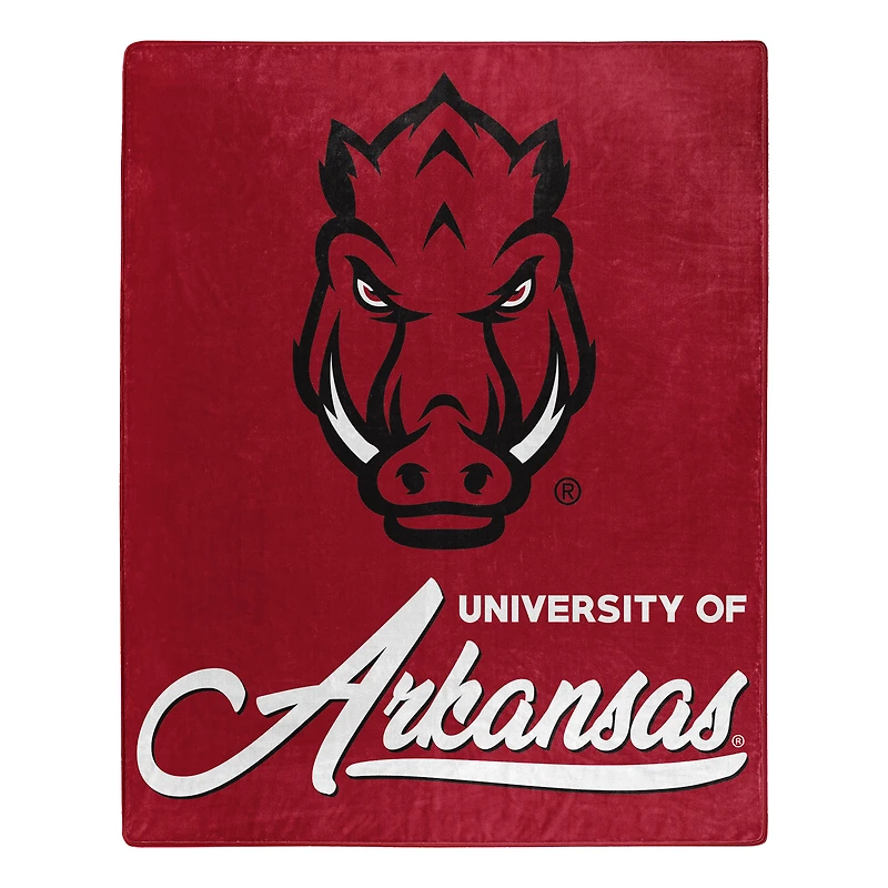 The Northwest Group  Arkansas Razorbacks 50" x 60" Signature Raschel Plush Throw Blanket
