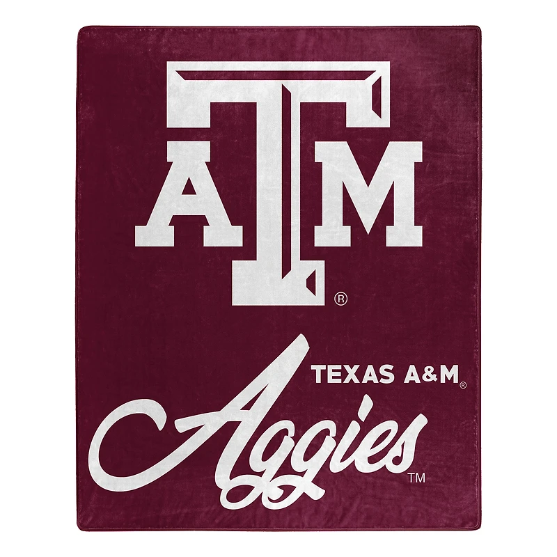 The Northwest Group  Texas A&M Aggies 50" x 60" Signature Raschel Plush Throw Blanket