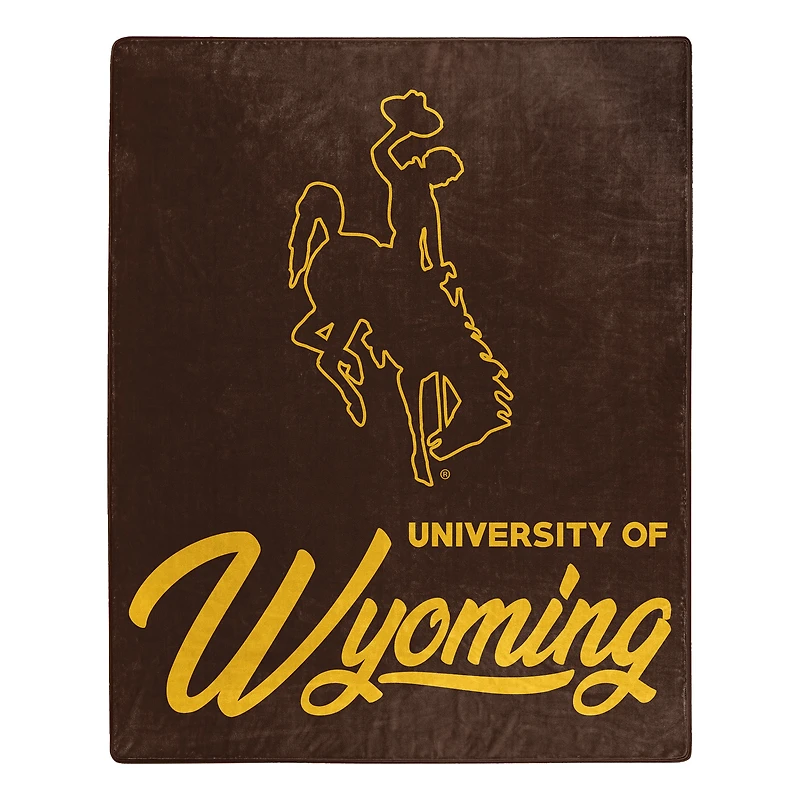 The Northwest Group  Wyoming Cowboys 50" x 60" Signature Raschel Plush Throw Blanket