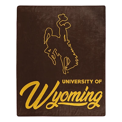 The Northwest Group  Wyoming Cowboys 50" x 60" Signature Raschel Plush Throw Blanket