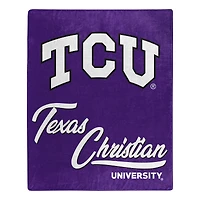 The Northwest Group  TCU Horned Frogs 50" x 60" Signature Raschel Plush Throw Blanket