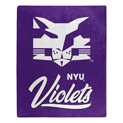 The Northwest Group  NYU Violets 50" x 60" Signature Raschel Plush Throw Blanket