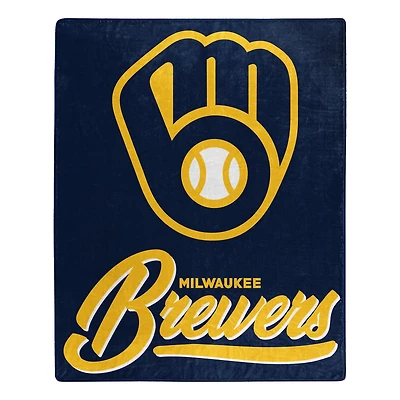 The Northwest Group  Milwaukee Brewers 50" x 60" Signature Raschel Plush Throw Blanket