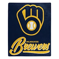 The Northwest Group  Milwaukee Brewers 50" x 60" Signature Raschel Plush Throw Blanket