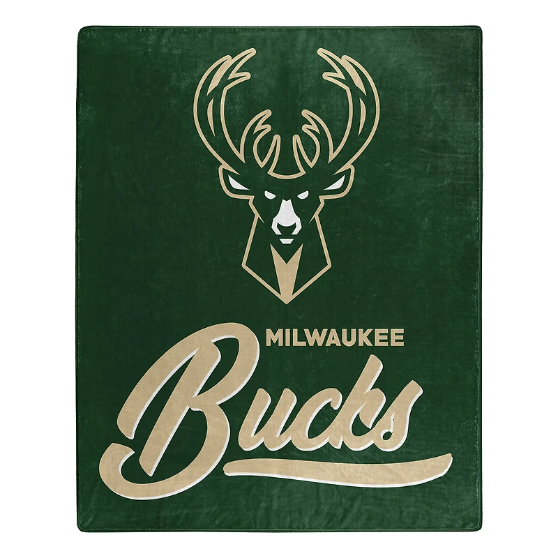 The Northwest Group  Milwaukee Bucks 50" x 60" Signature Raschel Plush Throw Blanket