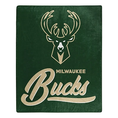 The Northwest Group  Milwaukee Bucks 50" x 60" Signature Raschel Plush Throw Blanket