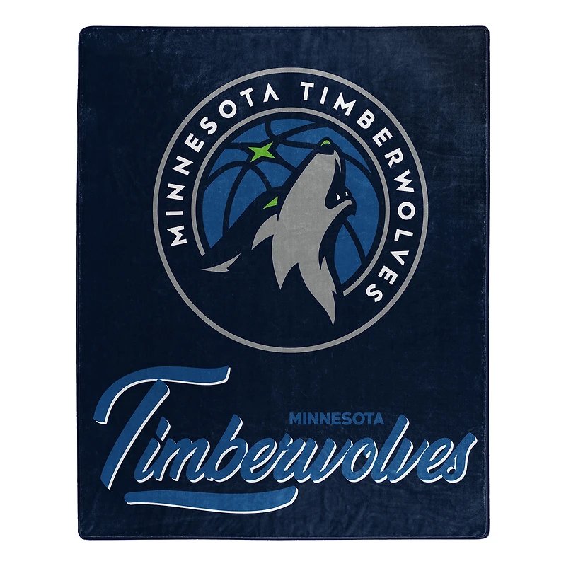 The Northwest Group  Minnesota Timberwolves 50" x 60" Signature Raschel Plush Throw Blanket