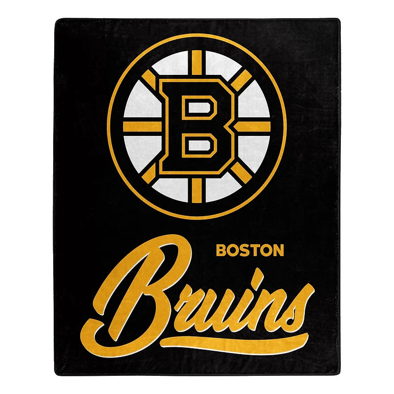 The Northwest Group  Boston Bruins 50" x 60" Signature Raschel Plush Throw Blanket
