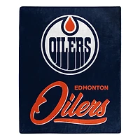 The Northwest Group  Edmonton Oilers 50" x 60" Signature Raschel Plush Throw Blanket