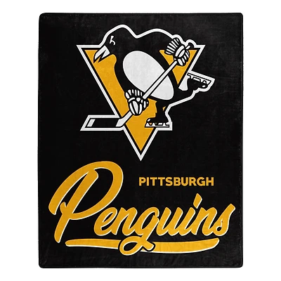 The Northwest Group  Pittsburgh Penguins 50" x 60" Signature Raschel Plush Throw Blanket