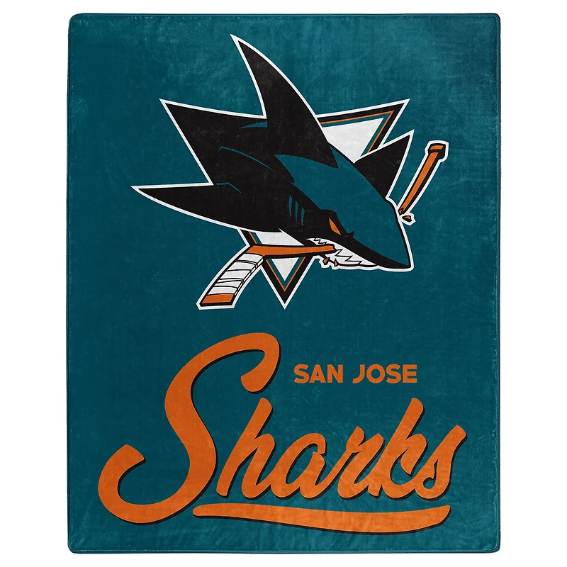 The Northwest Group San Jose Sharks 50" x 60" Signature Raschel Plush Throw Blanket