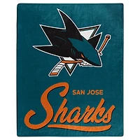 The Northwest Group  San Jose Sharks 50" x 60" Signature Raschel Plush Throw Blanket