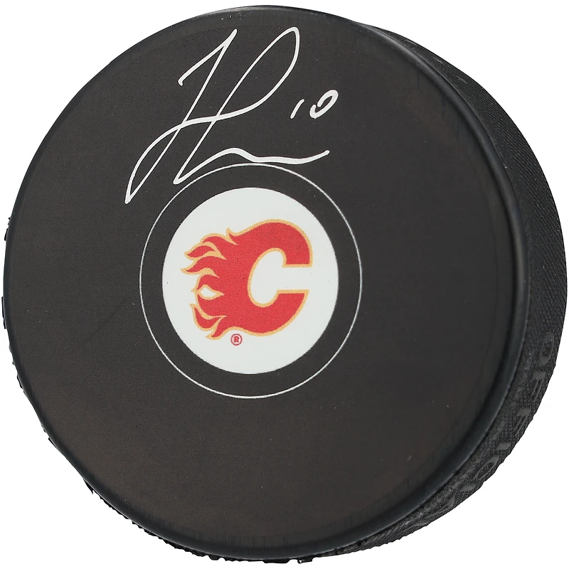 Jonathan Huberdeau Calgary Flames Autographed Hockey Puck
