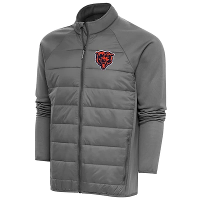 Men's Antigua  Steel Chicago Bears Altitude Full-Zip Jacket
