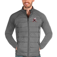 Men's Antigua  Steel Cleveland Browns Altitude Full-Zip Jacket