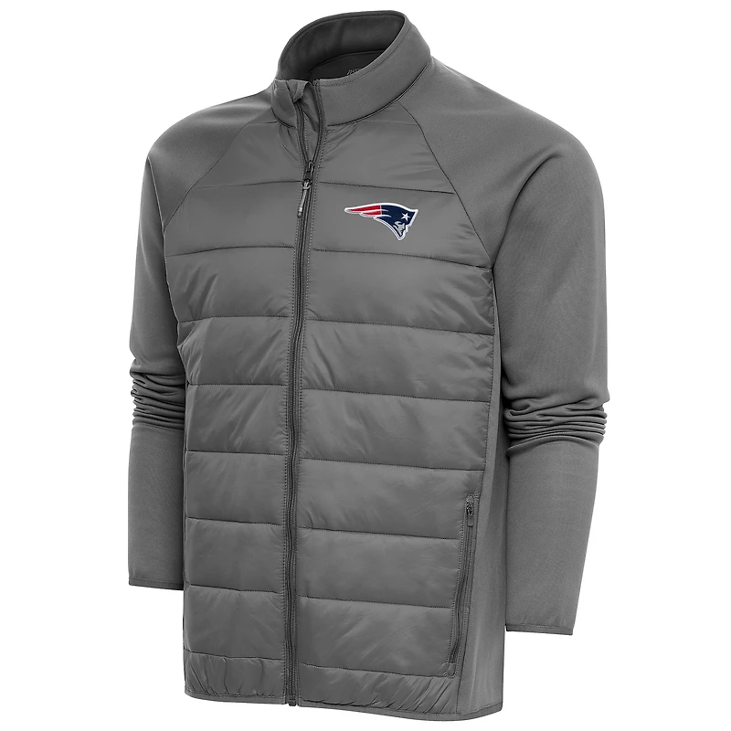 Men's Antigua  Steel New England Patriots Altitude Full-Zip Jacket