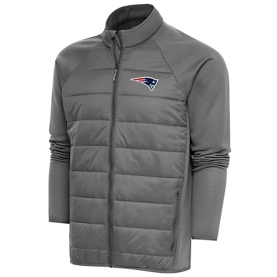 Men's Antigua  Steel New England Patriots Altitude Full-Zip Jacket