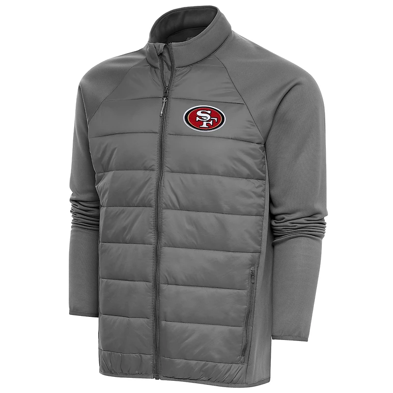 Men's Antigua  Steel San Francisco 49ers Altitude Full-Zip Jacket