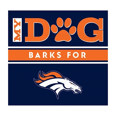 Imperial  Denver Broncos 10" x 10.5" Dog Barks Wall Art