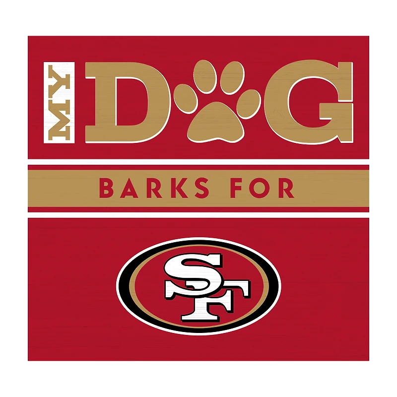 Imperial  San Francisco 49ers 10" x 10.5" Dog Barks Wall Art