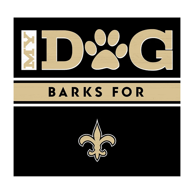 Imperial  New Orleans Saints 10" x 10.5" Dog Barks Wall Art
