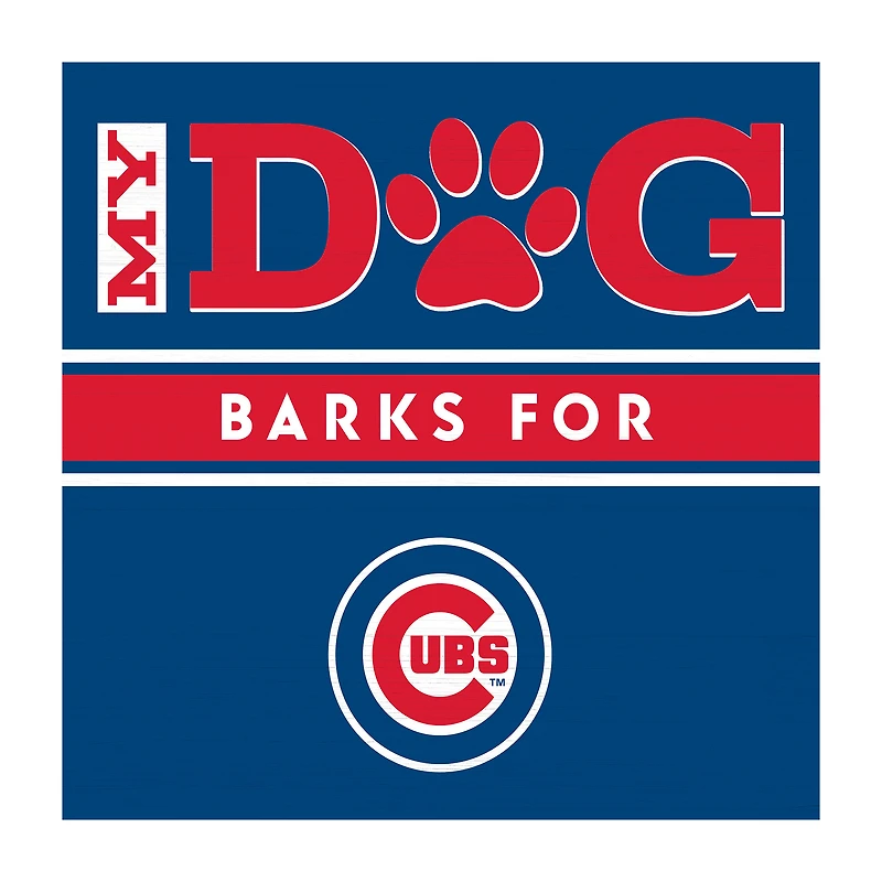 Imperial  Chicago Cubs 10" x 10.5" Dog Barks Wall Art