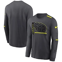 Men's Nike Anthracite Tennessee Titans Volt Performance Long Sleeve T-Shirt