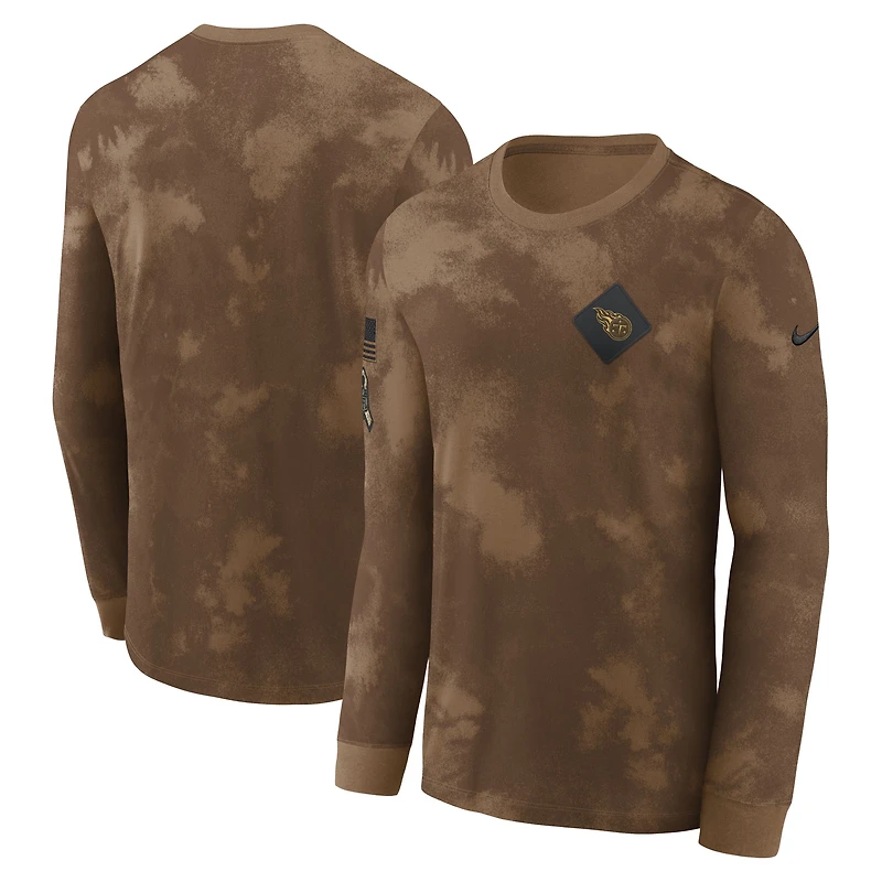Men's Nike Brown Tennessee Titans Salute To Service Long Sleeve T-Shirt