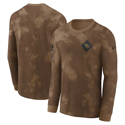 Men's Nike  Brown Tennessee Titans Salute To Service Long Sleeve T-Shirt