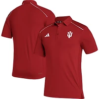 Men's adidas Crimson Indiana Hoosiers Coaches AEROREADY Polo