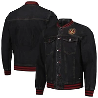 Men's The Wild Collective  Black Atlanta United FC Denim Full-Button Bomber Jacket