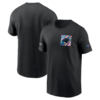 Men's Nike Black Carolina Panthers Crucial Catch Sideline Tri-Blend T-Shirt