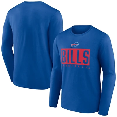 Men's Fanatics Royal Buffalo Bills Stack The Box Long Sleeve T-Shirt