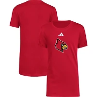 Youth adidas  Red Louisville Cardinals 2023 Sideline Locker Room Logo Fresh T-Shirt