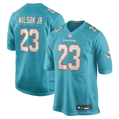 Men's Nike Jeff Wilson Jr. Aqua Miami Dolphins Game Player Jersey