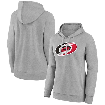 Women's Gray Carolina Hurricanes Primary Logo Pullover Hoodie