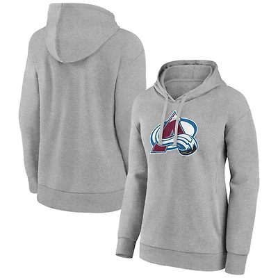 Women's Gray Colorado Avalanche Primary Logo Pullover Hoodie