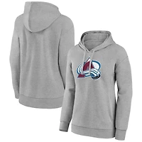 Women's Gray Colorado Avalanche Primary Logo Pullover Hoodie