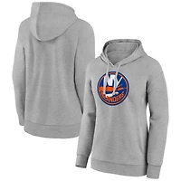 Women's Gray New York Islanders Primary Logo Pullover Hoodie