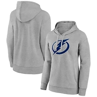 Women's Gray Tampa Bay Lightning Primary Logo Pullover Hoodie