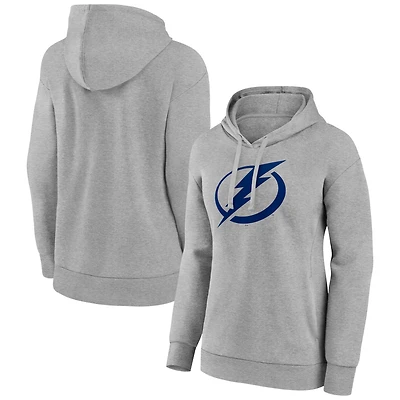 Women's Gray Tampa Bay Lightning Primary Logo Pullover Hoodie