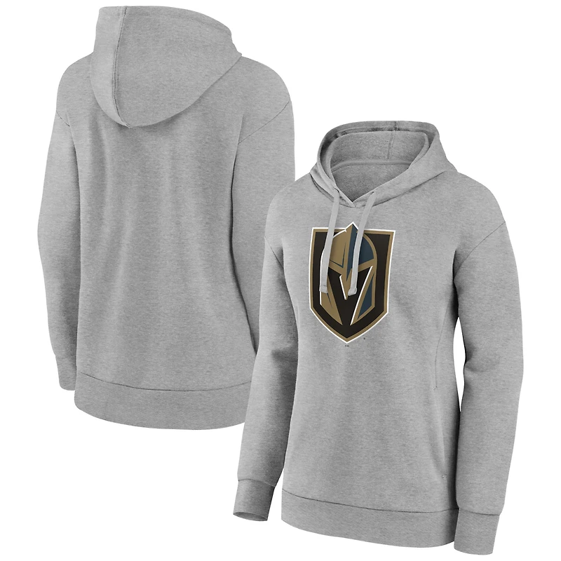 Women's Gray Vegas Golden Knights Primary Logo Pullover Hoodie