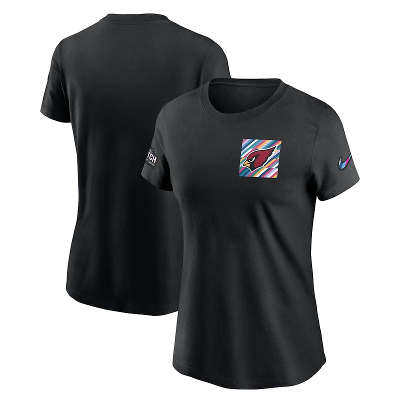 Women's Nike Black Arizona Cardinals Crucial Catch Sideline Tri-Blend T-Shirt