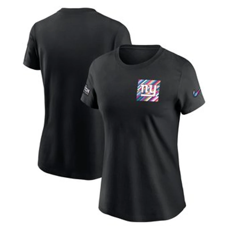 Women's Nike Black New York Giants Crucial Catch Sideline Tri-Blend T-Shirt