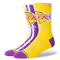 Men's Stance Los Angeles Lakers Overspray Crew Socks