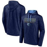 Men's Fanatics Heather Navy Memphis Grizzlies Fast Break Pullover Hoodie